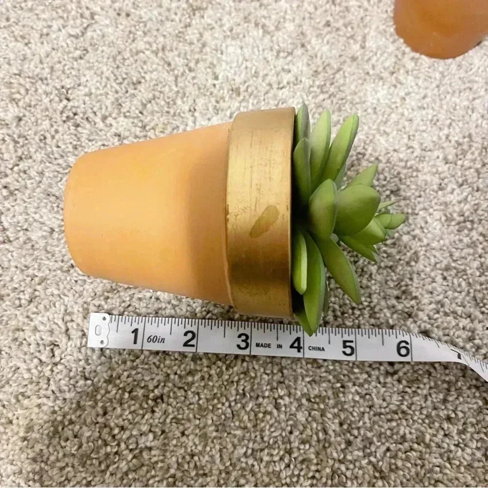 Set of 3 terracotta faux succulents new